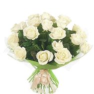 Bouquet of 21 white roses