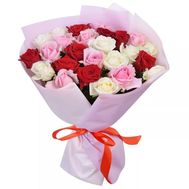 29 multi-colored roses
