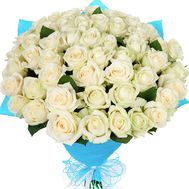 Bouquet of 51 white roses