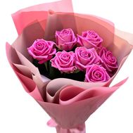 7 pink roses