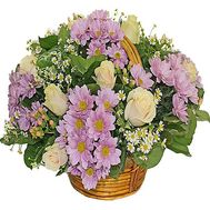 Bouquet in a basket