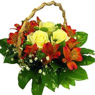 Composition of natural flowers