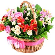 A basket of flowers to buy