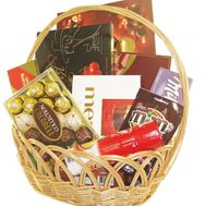 Basket with sweets to buy