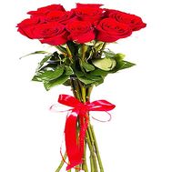 Red roses on a long leg