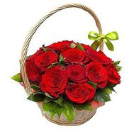 A small basket of roses