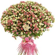 A huge bouquet of bush roses