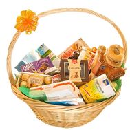 Grocery basket for a gift