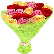 21 multi-colored rose
