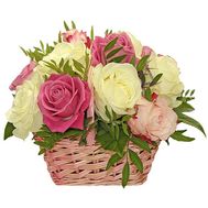 Happy birthday basket of roses