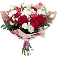 Bouquet of eustoma, gerberas and alstroemerias
