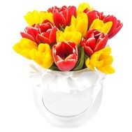 Small box with tulips
