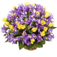 Spring basket of flowers