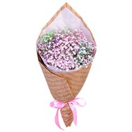 Bouquet of colored gypsophila