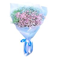 Bouquet of colored gypsophila