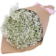Bouquet of gypsophila in craft
