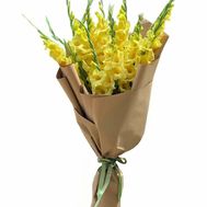 Bouquet of yellow gladiolus