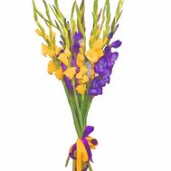 Patriotic bouquet in yellow and blue tones