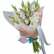 Stylish bouquet of gladioli