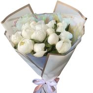 15 white peonies