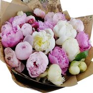 21 multi-colored peonies