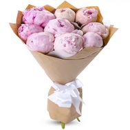 9 pink imported peonies