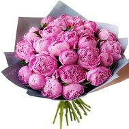 Bouquet of 25 pink peonies