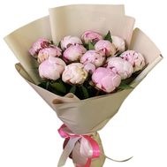 Delicate bouquet of peonies