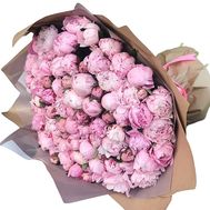 Lush bouquet of peonies