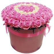 101 roses in a box