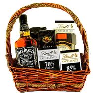Basket the man with whiskey Jack Daniel`s