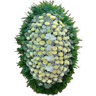 Funeral wreath of fresh flowers