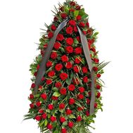 Funeral wreath of roses