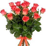 15 orange roses