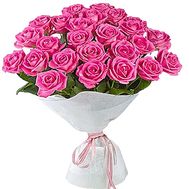 25 pink roses