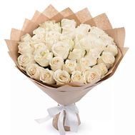 Bouquet of 37 white roses