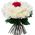 24 white roses and 1 red