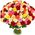 Bouquet of 101 different colored roses