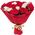 19 red and white roses