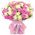 65 white and pink roses