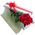 15 roses in a rectangular box