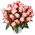 Bouquet of white-red roses