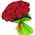 Bouquet of 47 red roses - view 2