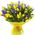 Bouquet of irises and tulips