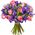 Irises and tulips in a bouquet
