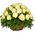 White roses basket