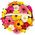 Basket with gerberas