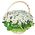 Basket with flowers for the wedding