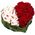 Heart of Roses and Raffaello sweets