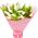 White tulips in a bouquet